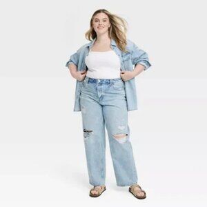 UNIVERSAL THREAD 90's BAGGY JEANS - Mid-rise - Relaxed - NWT Target - Acid Wash